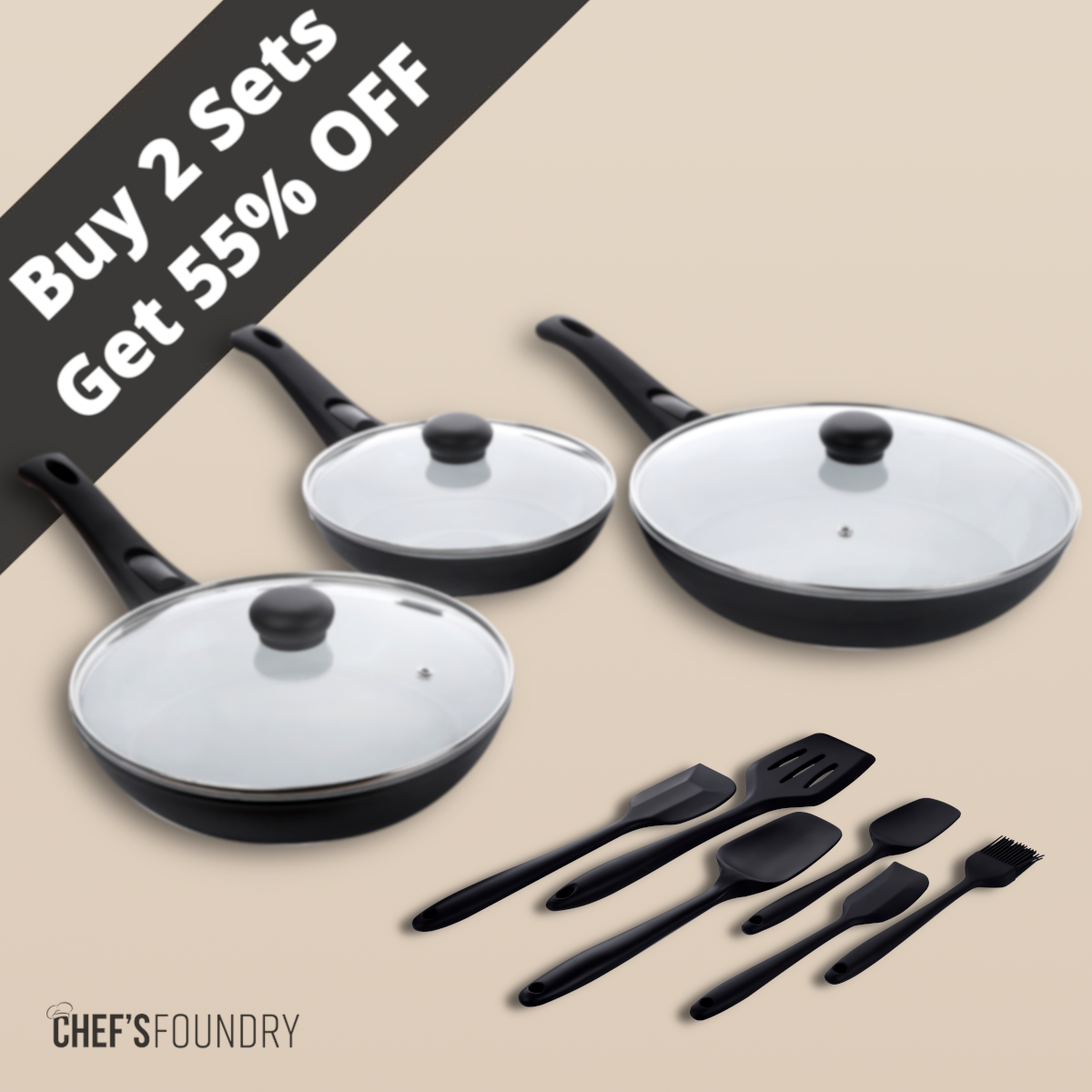 P600 Cookware Frying Pan Set